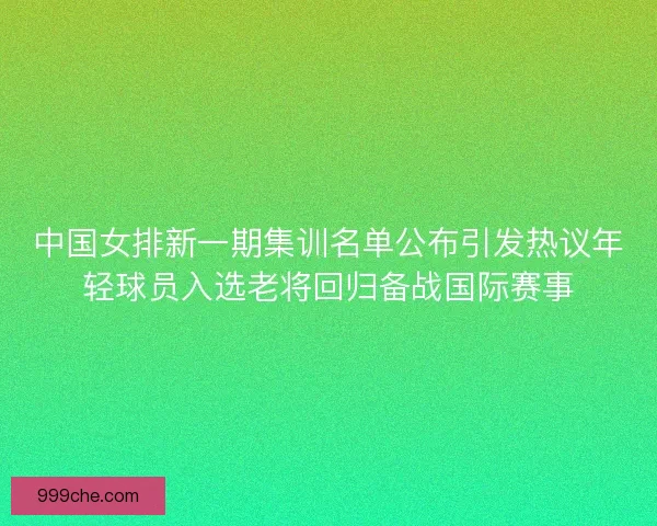 中国女排新一期集训名单公布引发热议年轻球员入选老将回归备战国际赛事